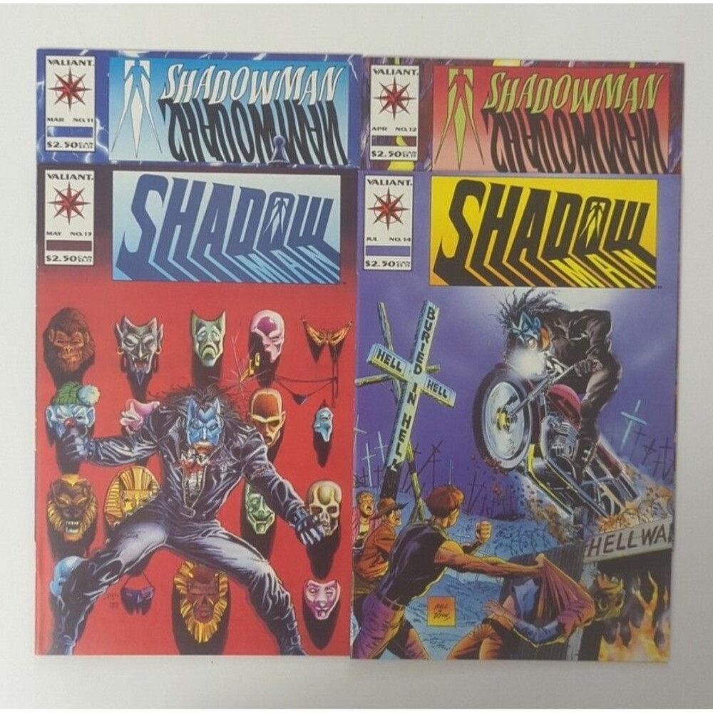 Lot Of 4 1993 Valiant Shadowman Comics #11-14 VF/NM